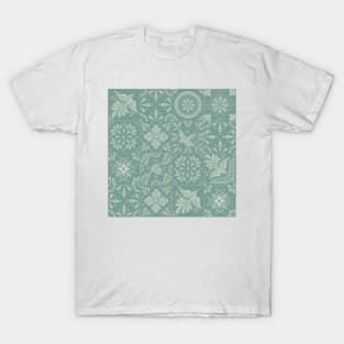 Light Turquoise Talavera Tile Pattern by Akbaly T-Shirt